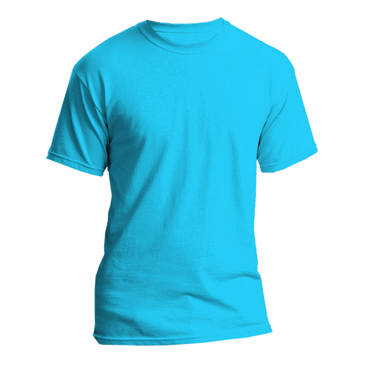 Teal Blue Round Neck Tshirt - 100% Cotton Available in Nairobi