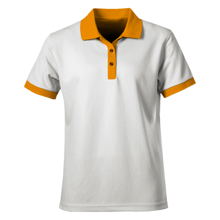 White/Orange Polo Shirt Unisex 100 Cotton Nairobi Kenya